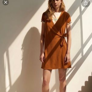 Madewell Texture & Thread short sleeve wrap dress